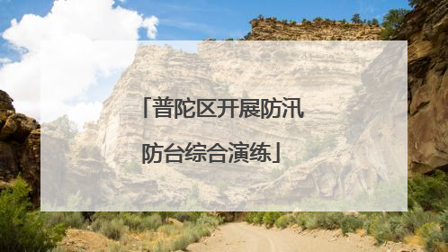 普陀区开展防汛防台综合演练